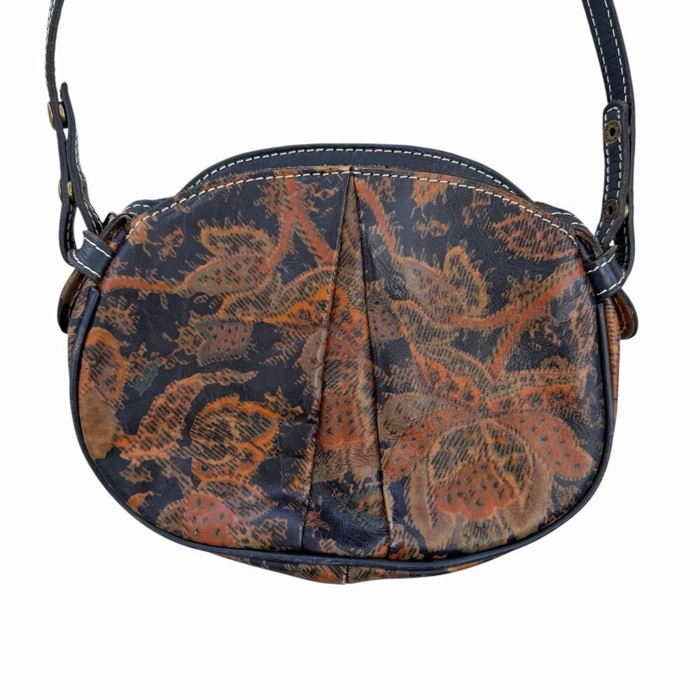 Patricia Nash Floral Leather Crossbody Bag Purse